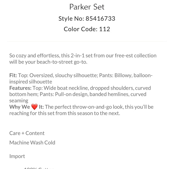 NWT Free People Co-ord set in Stone- size LARGE - Picture 5 of 6